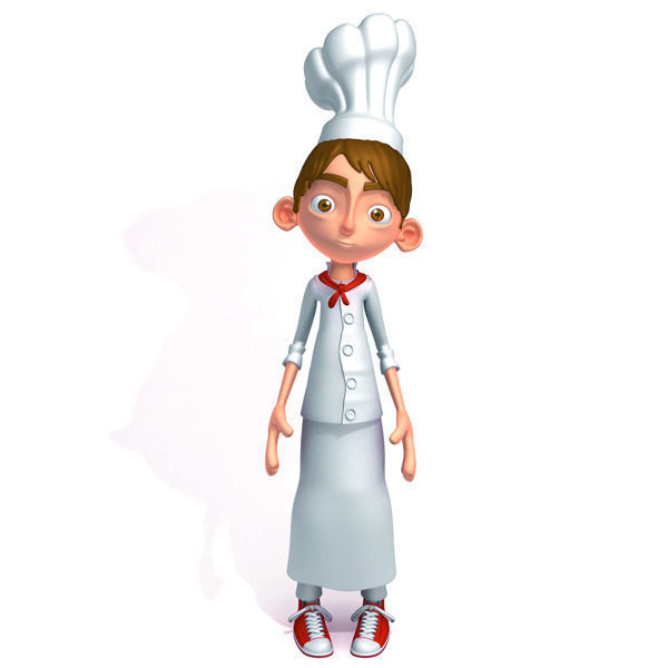Chef cartoon 02 3D model_1