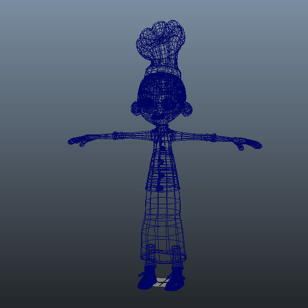Chef cartoon 02 3D model_10