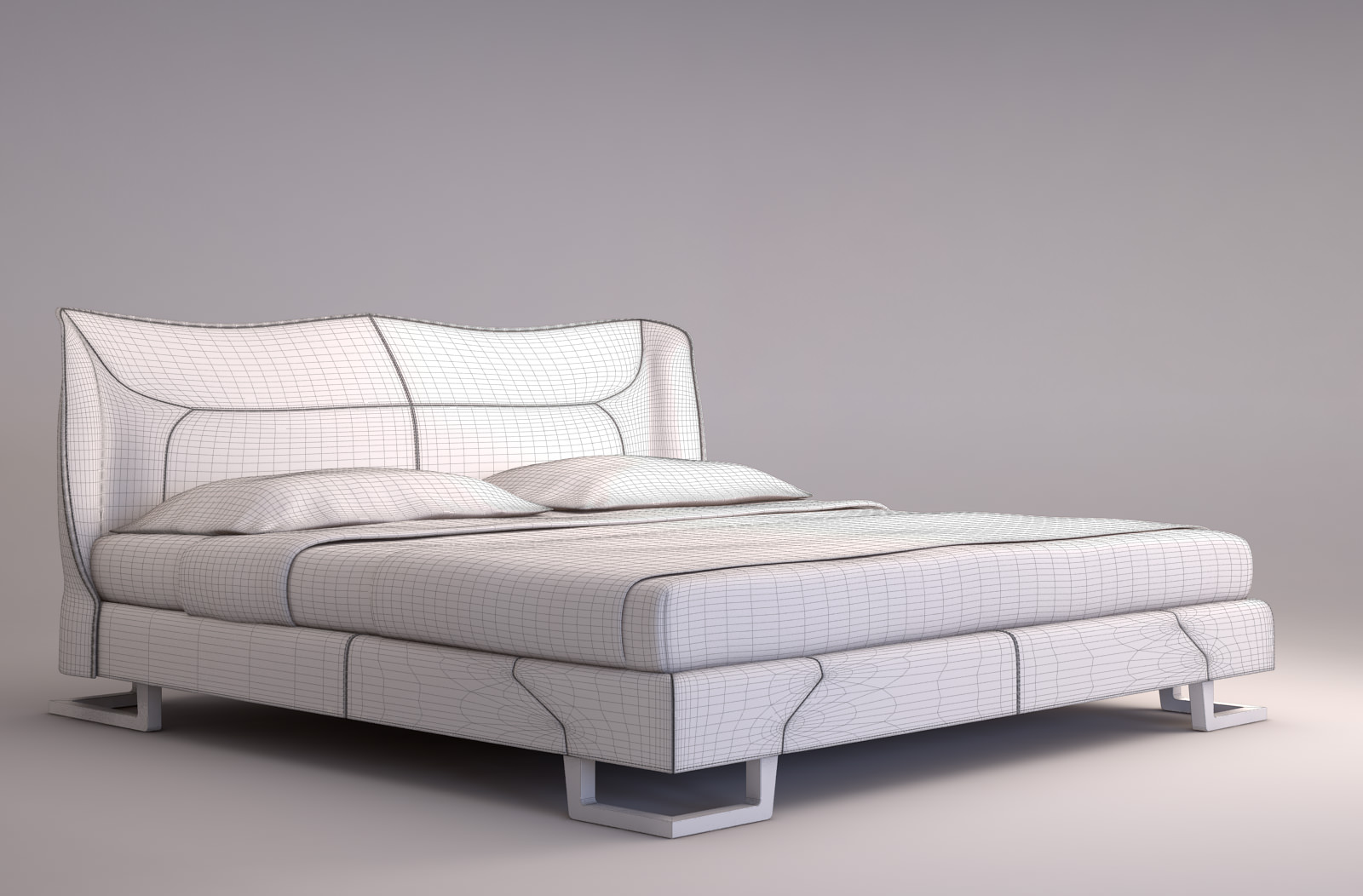 Giorgetti Corium bed 3D model_5