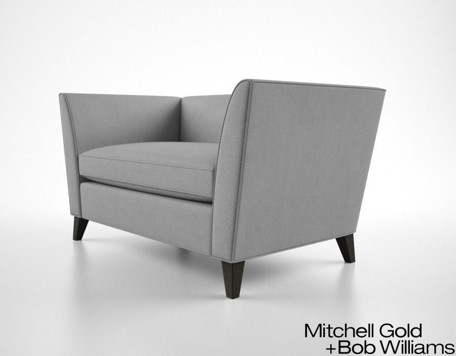 Mitchell Gold and Bob Williams Mona Sofette 3D model_1