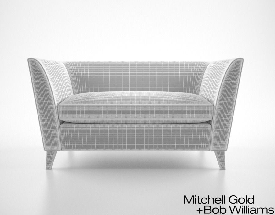 Mitchell Gold and Bob Williams Mona Sofette 3D model_4