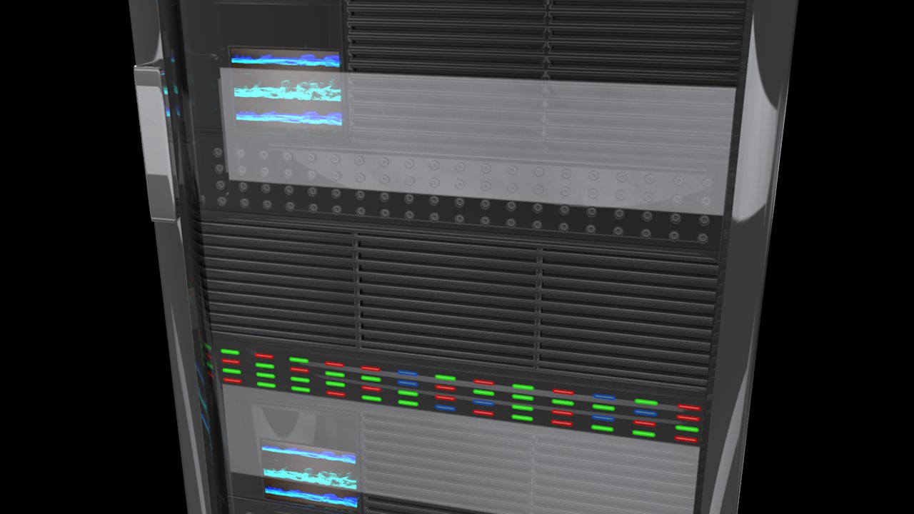 CPU Server Rack Unit 3D Model 3D model_2