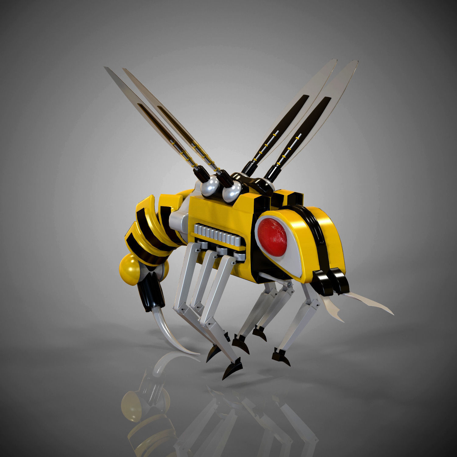 Robo bee 3D model_2