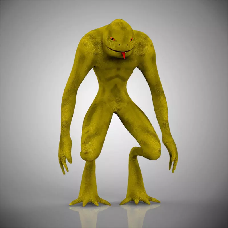 lizard creature 3D model_0