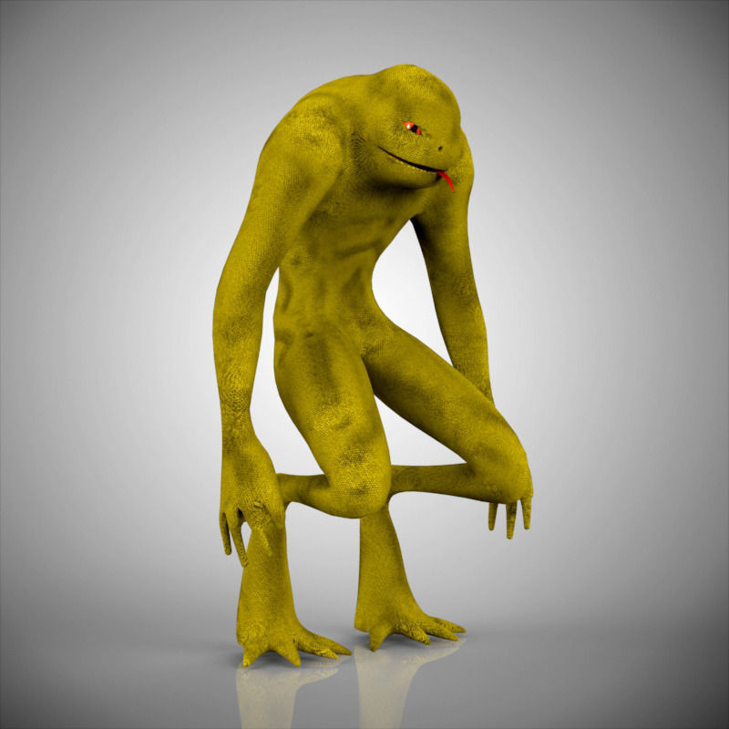 lizard creature 3D model_2