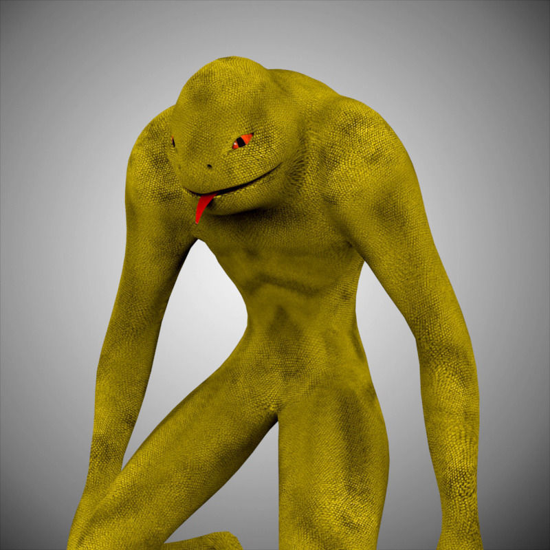 lizard creature 3D model_5