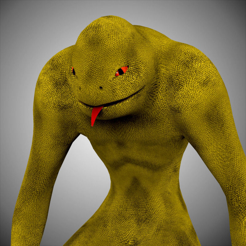 lizard creature 3D model_6