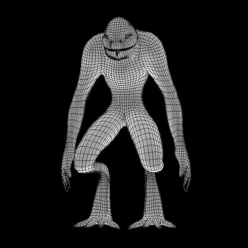 lizard creature 3D model_8