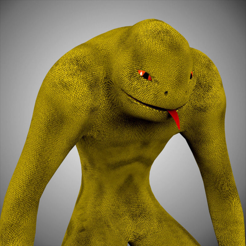 lizard creature 3D model_7