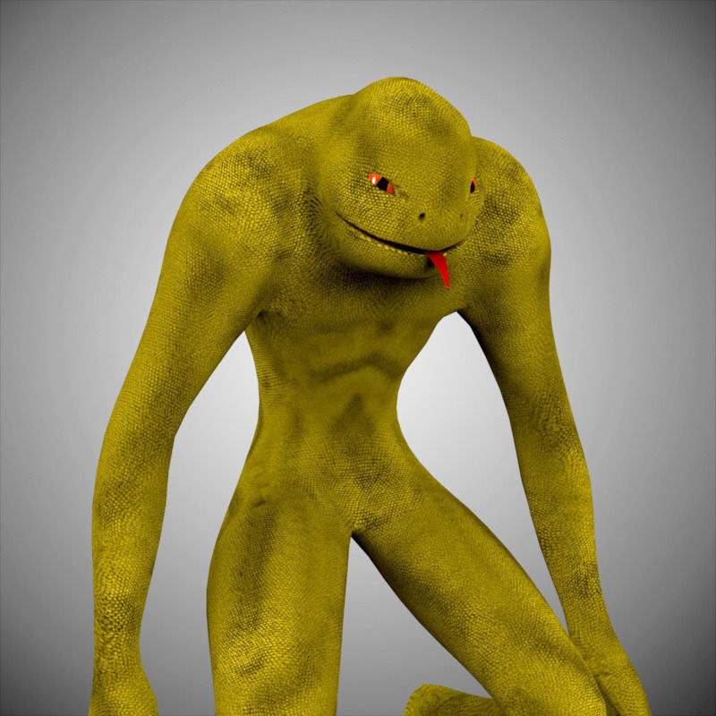 lizard creature 3D model_4