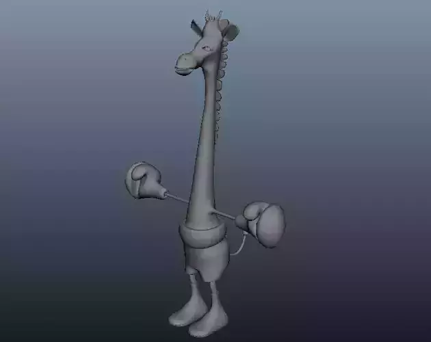 zebra giraffe holding dumbbell Free low-poly 3D model