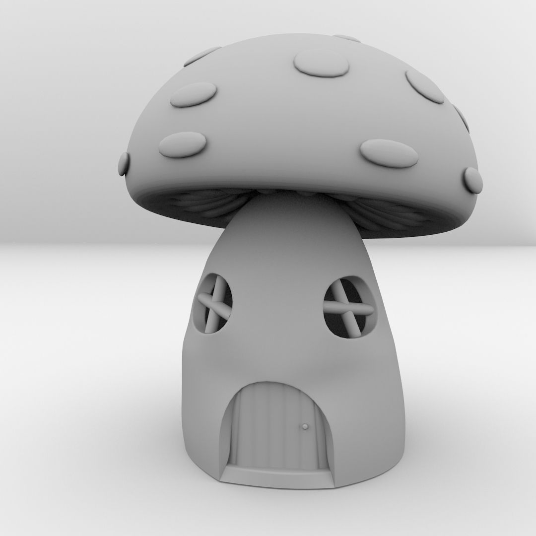 Mushroom House 3D model_3