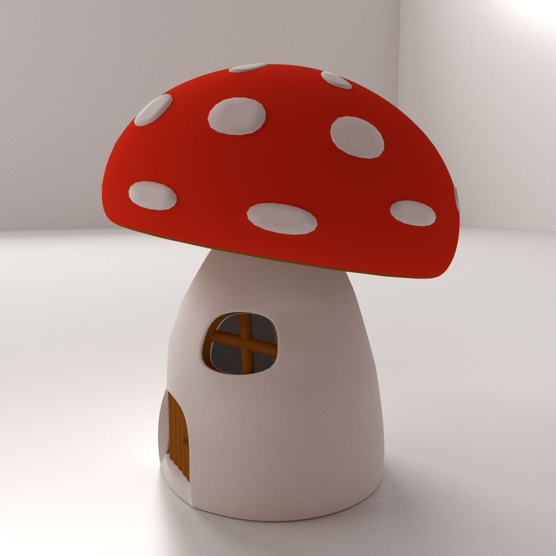 Mushroom House 3D model_2