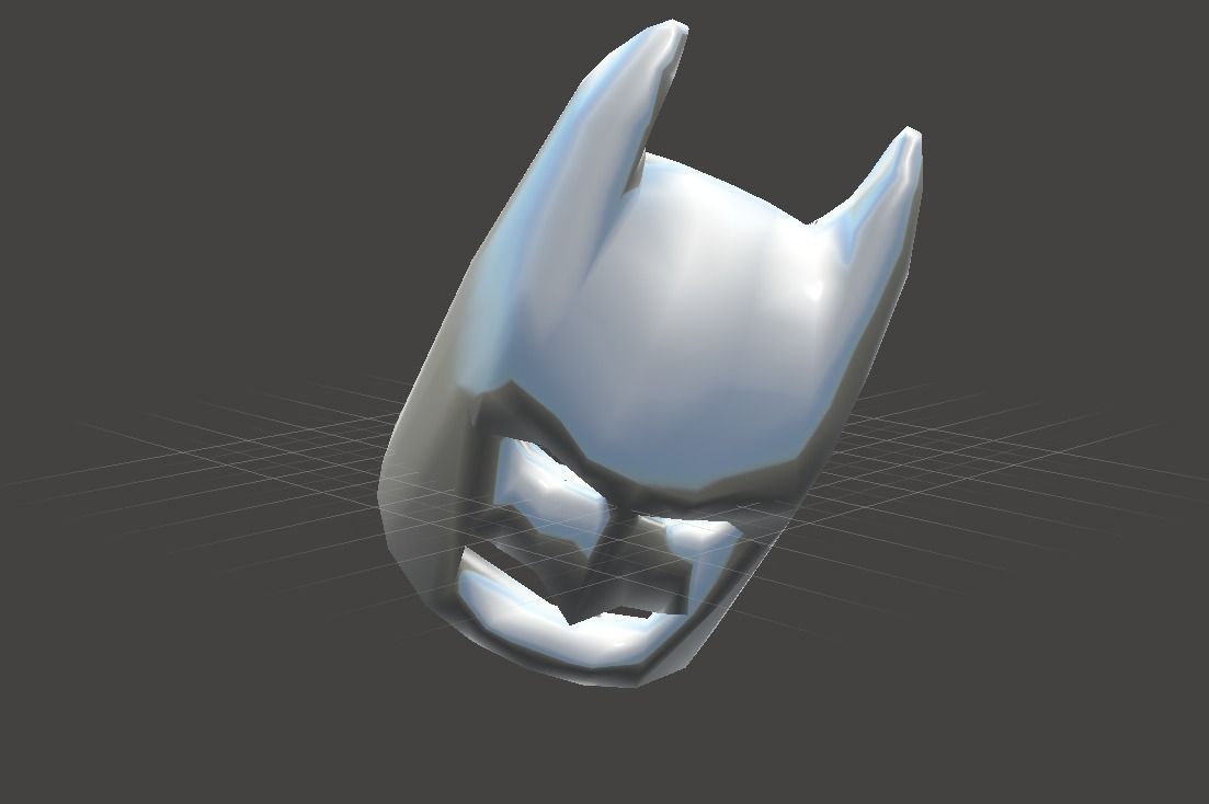 batMAN HEAD Low-poly 3D model_0