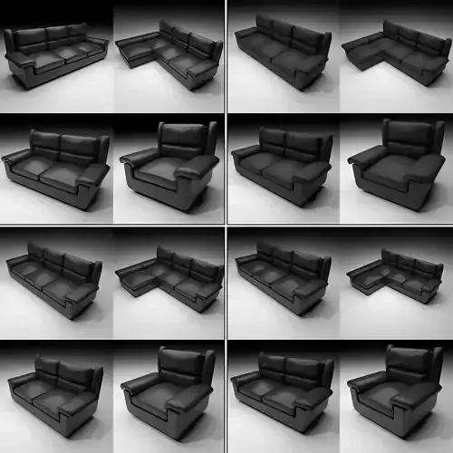 Couches - 2 - All Materials all classes 3D model