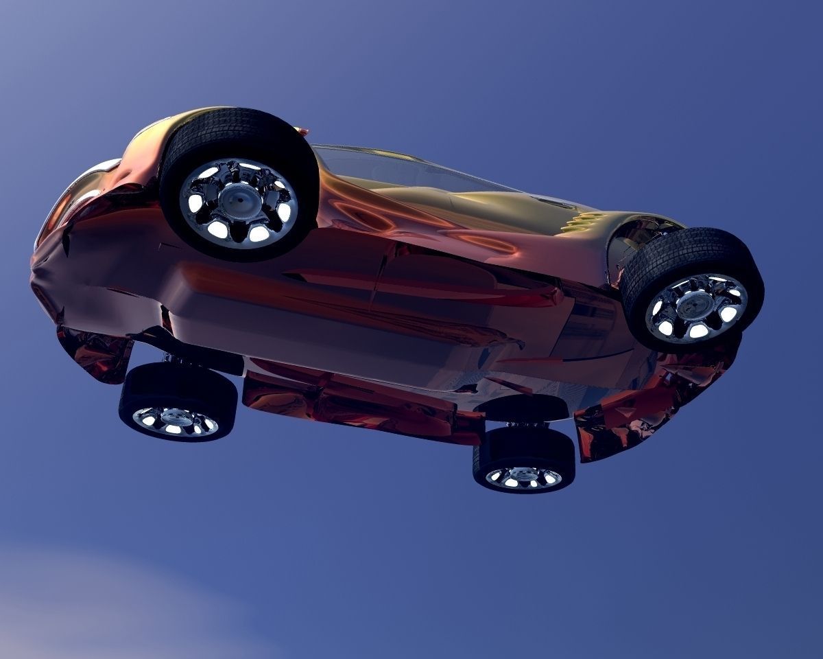 VX455 Flying Car 3D model_2