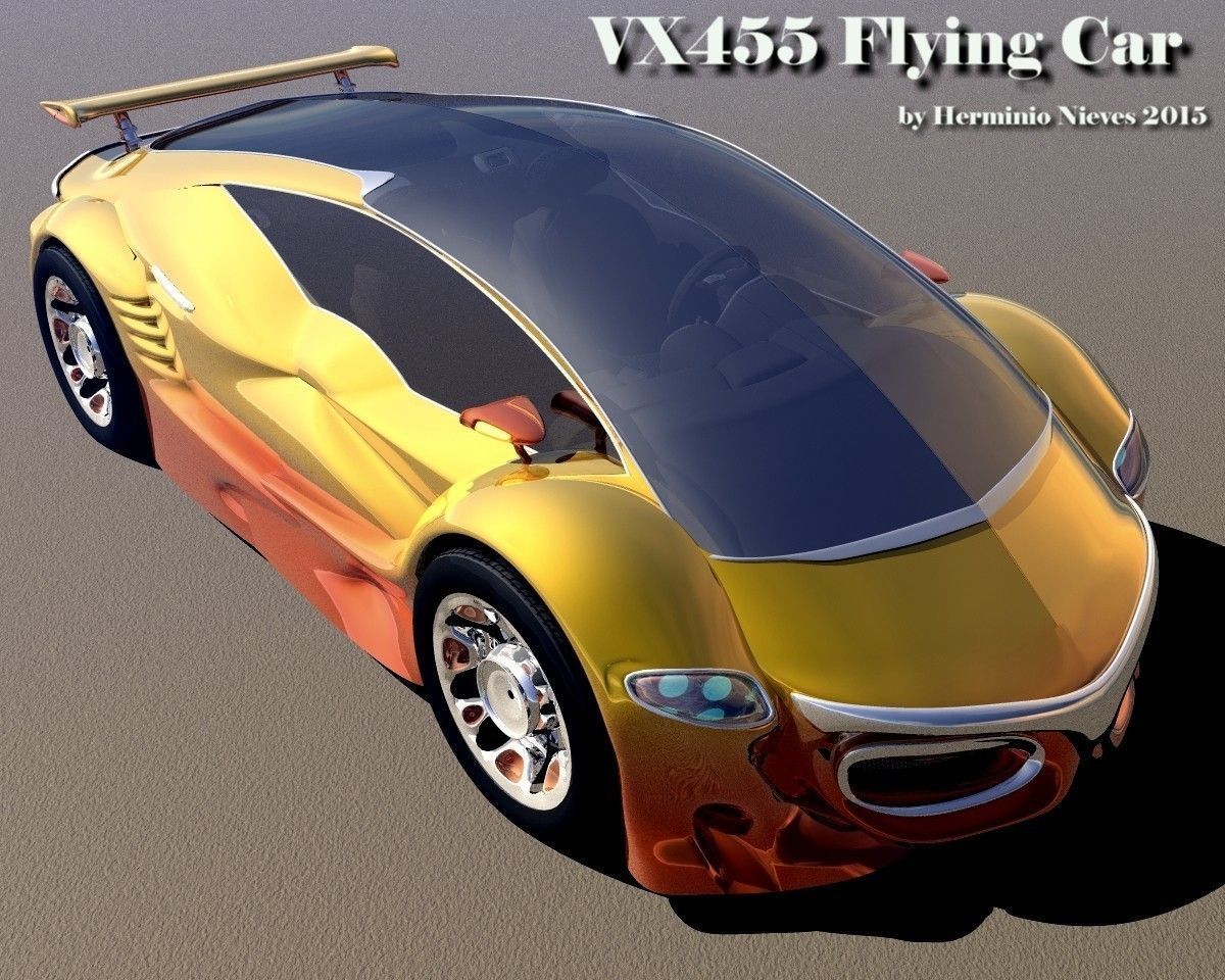 VX455 Flying Car 3D model_1