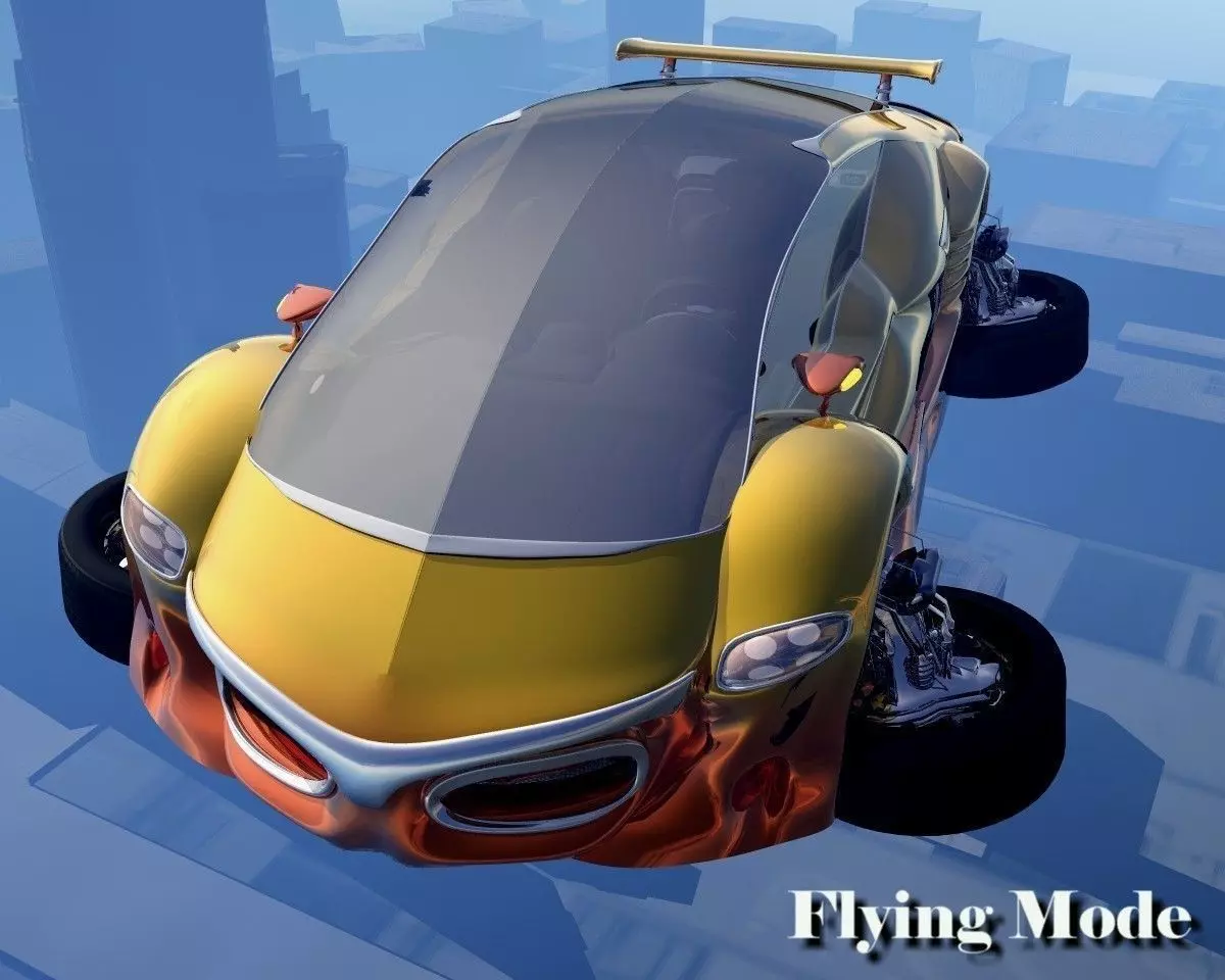 VX455 Flying Car 3D model_0