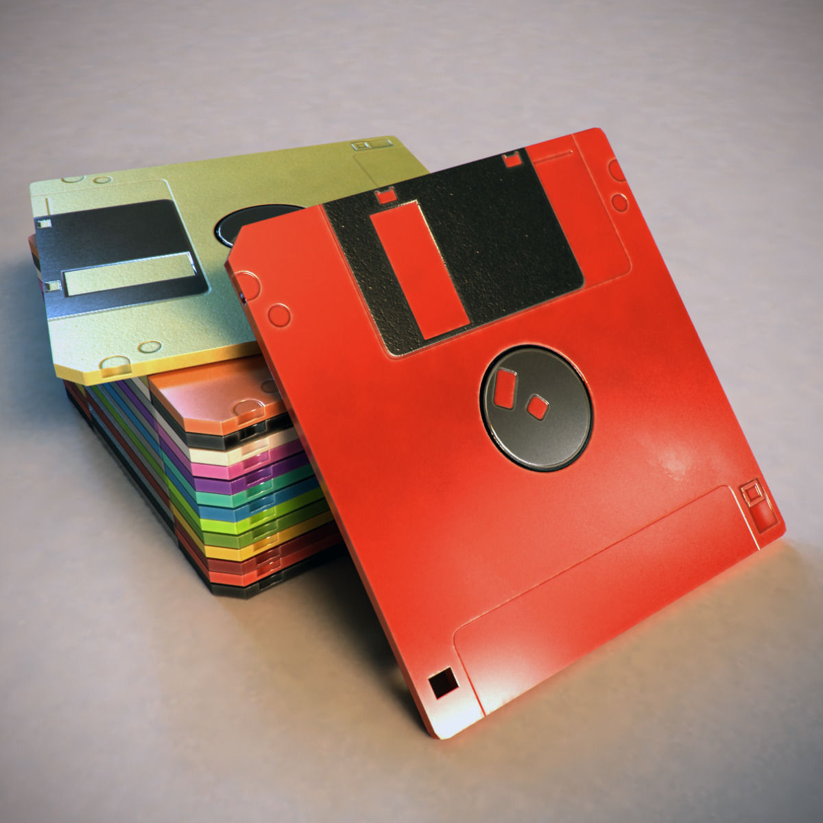 Floppy disk Free low-poly 3D model_0