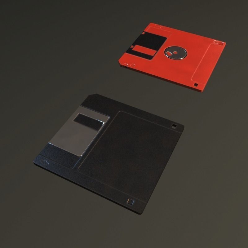 Floppy disk Free low-poly 3D model_1