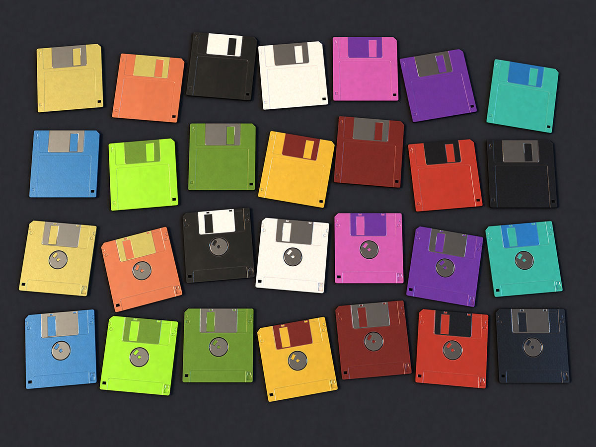 Floppy disk Free low-poly 3D model_5