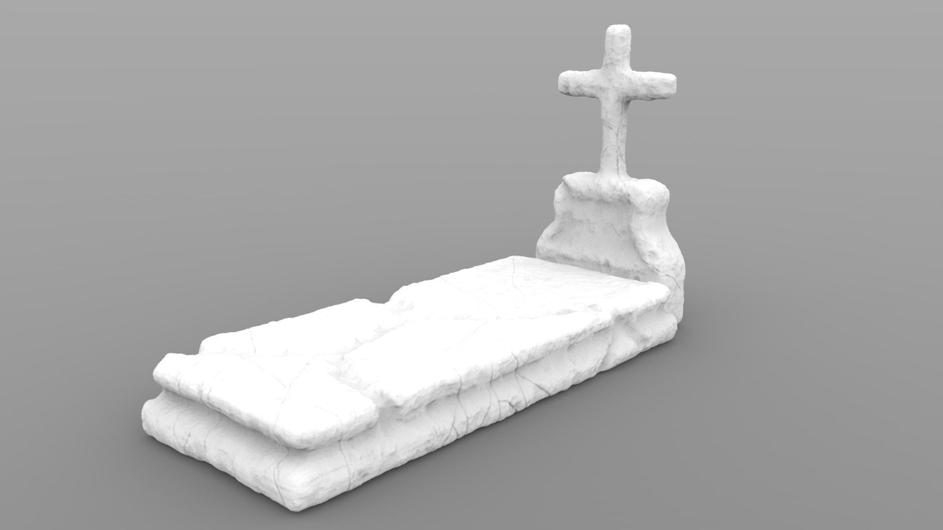 Weathered Tombstone Collection 3D print model_29