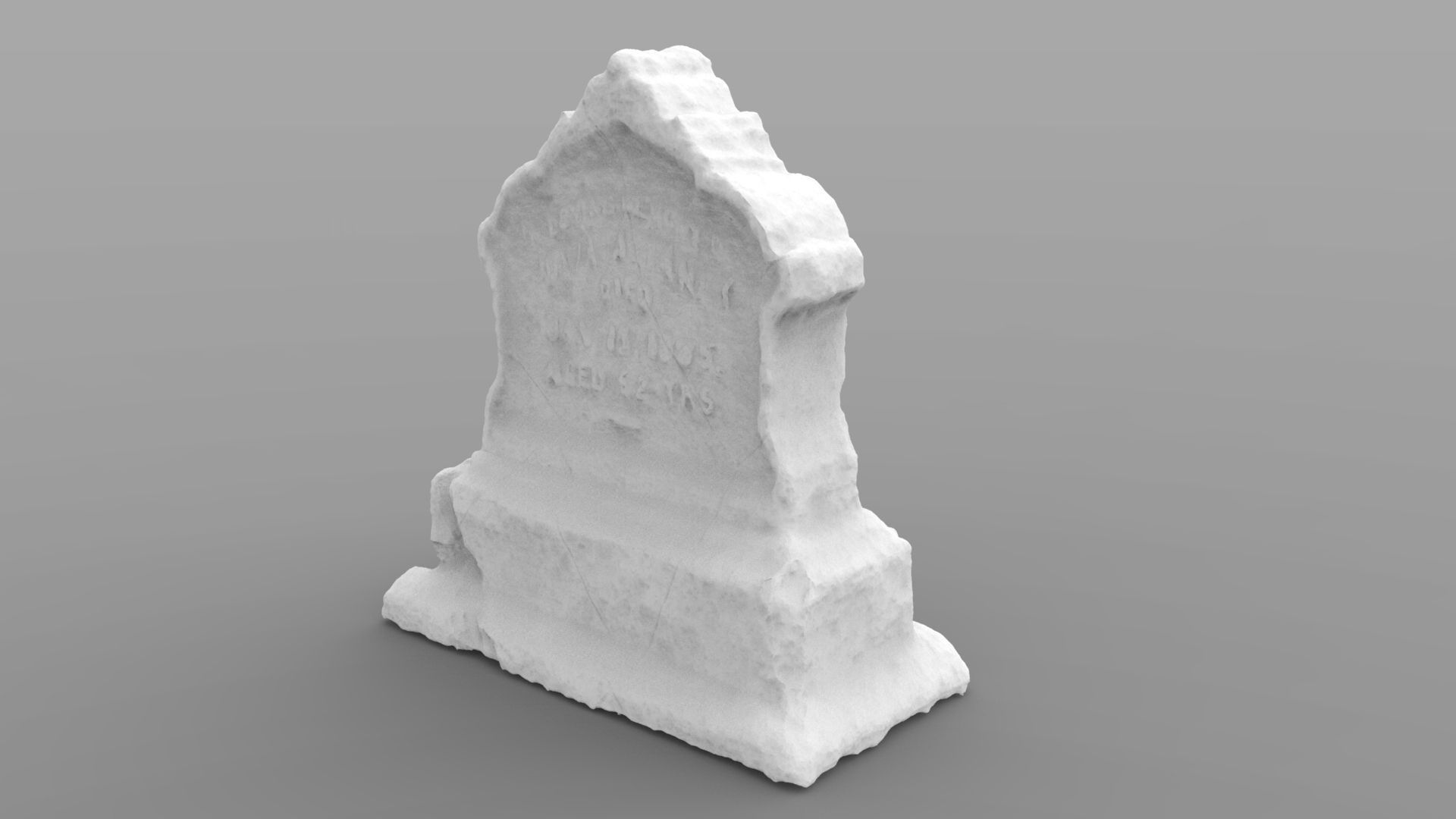 Weathered Tombstone Collection 3D print model_42