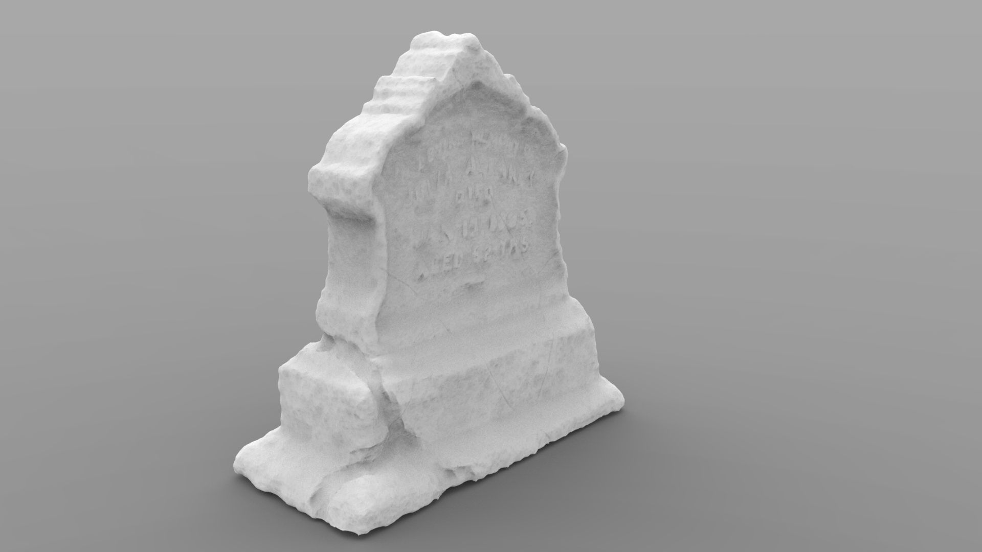 Weathered Tombstone Collection 3D print model_43
