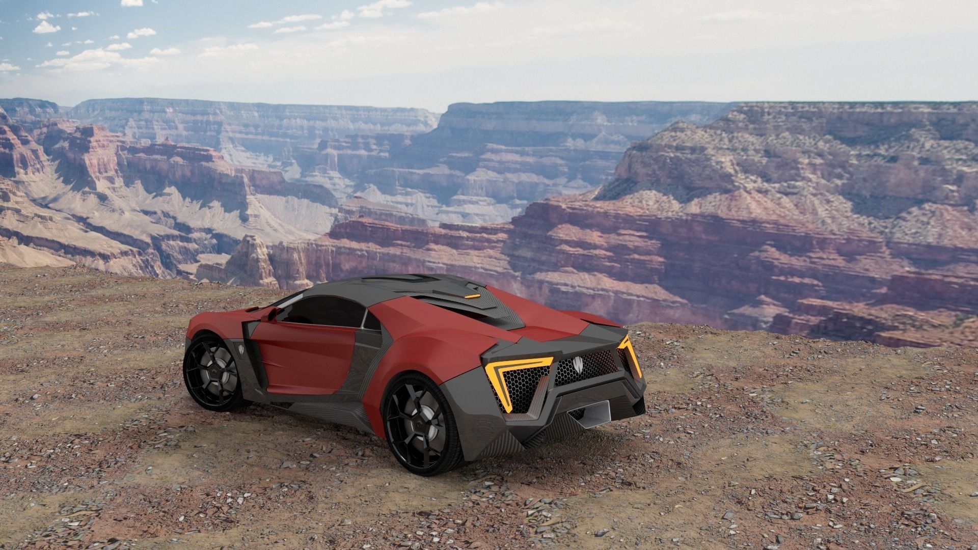Lykan Hypersport Low Poly Model 3D model_5