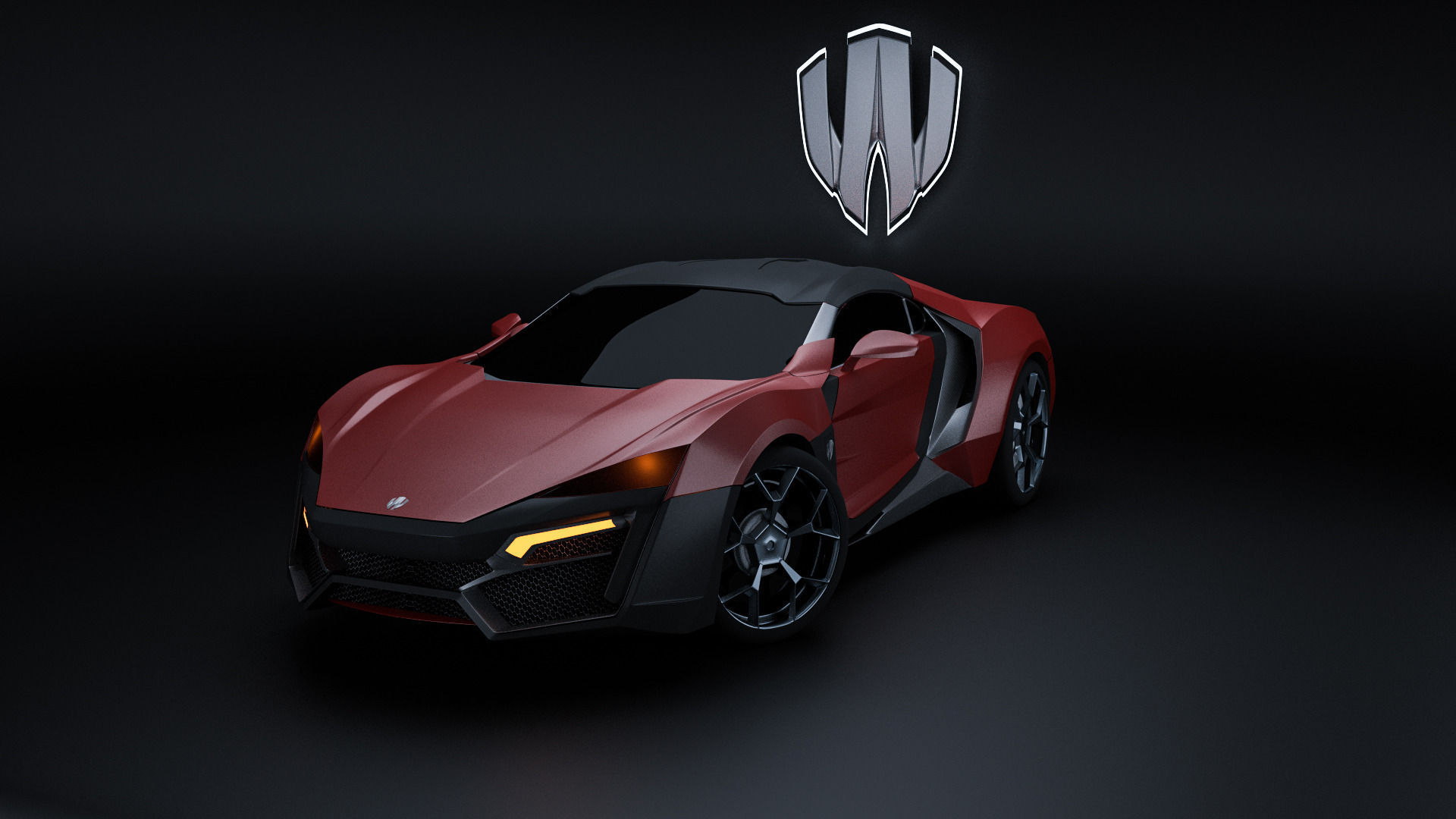 Lykan Hypersport Low Poly Model 3D model_4