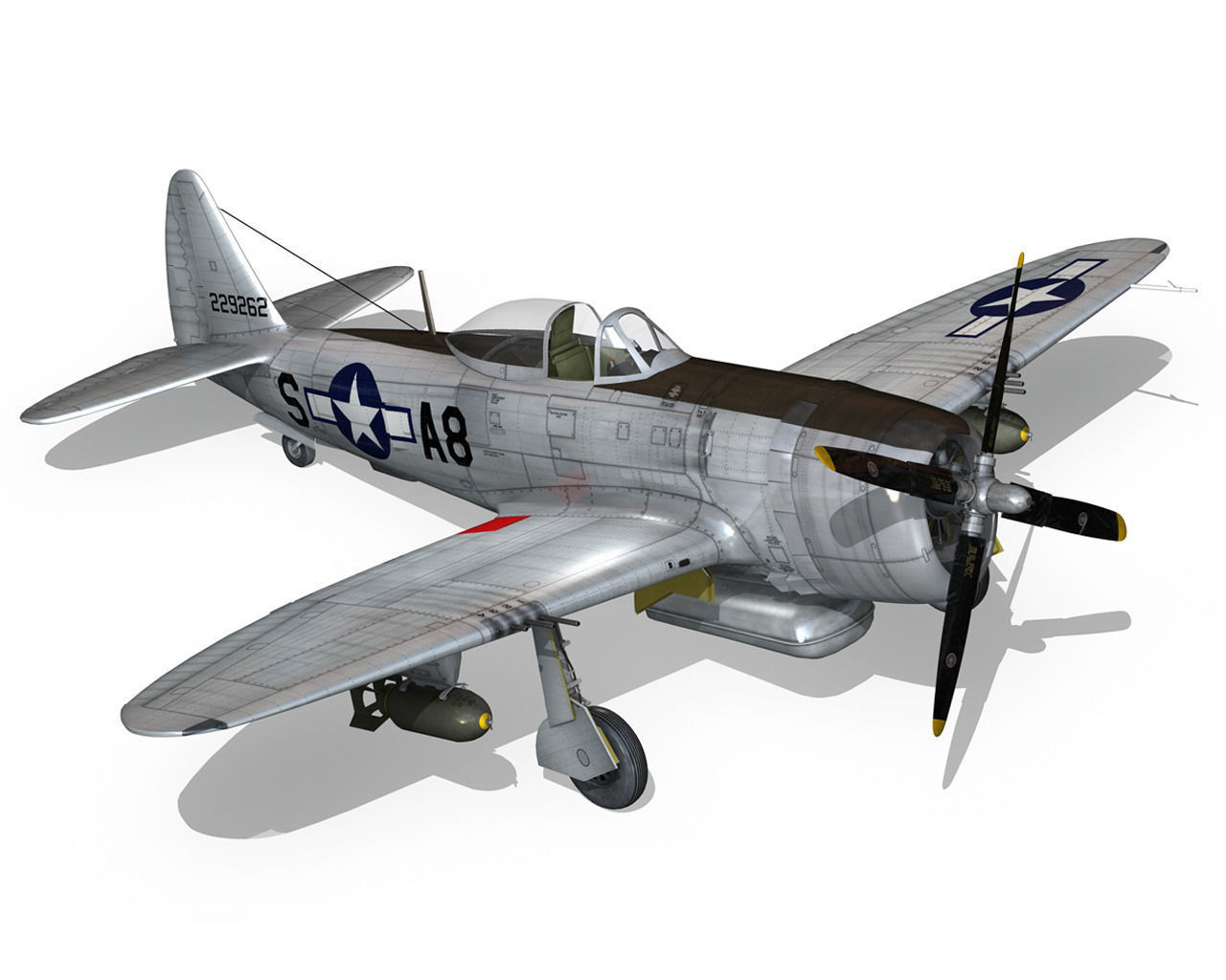 Republic P-47 Thunderbolt - Daddy Rabbit 3D model_14