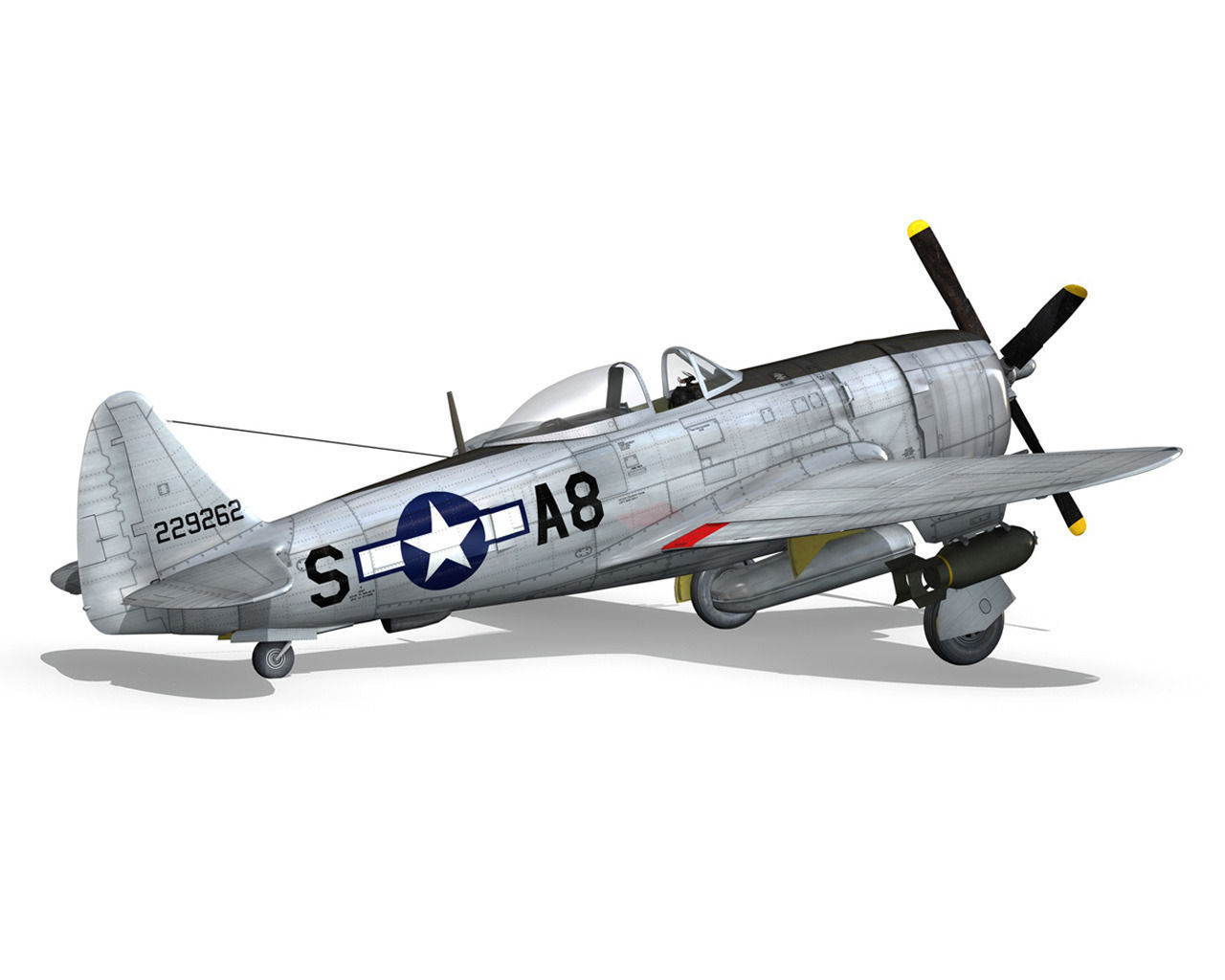 Republic P-47 Thunderbolt - Daddy Rabbit 3D model_12