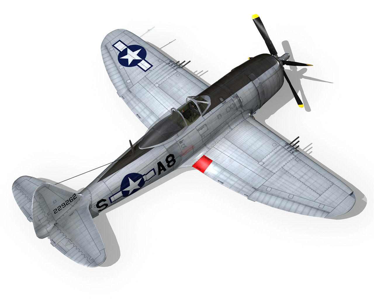 Republic P-47 Thunderbolt - Daddy Rabbit 3D model_11