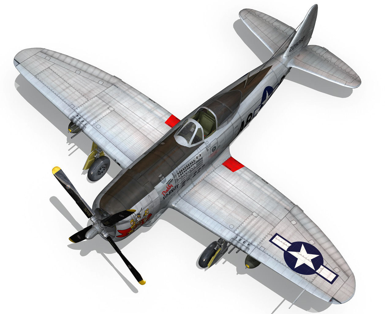 Republic P-47 Thunderbolt - Daddy Rabbit 3D model_13
