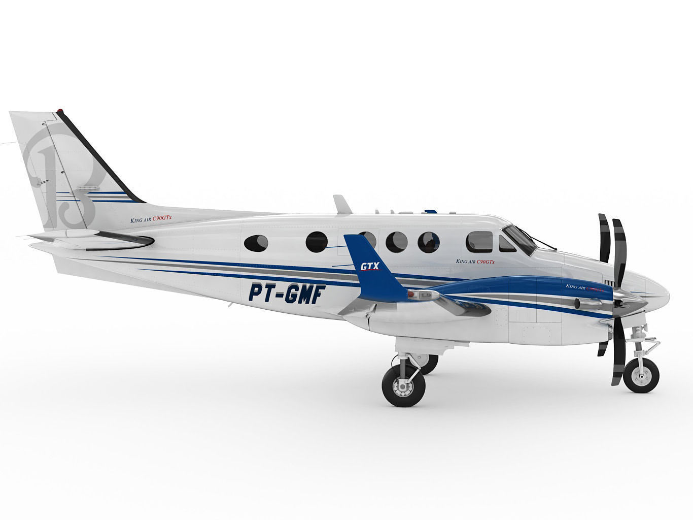Beechcraft King Air c90gtx 3D model_3
