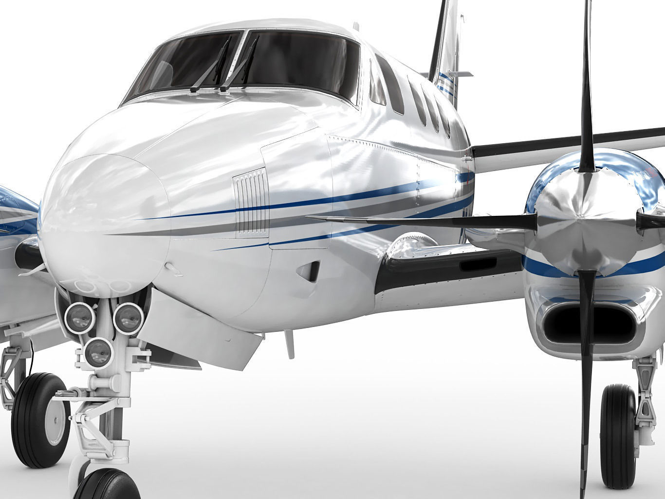 Beechcraft King Air c90gtx 3D model_5