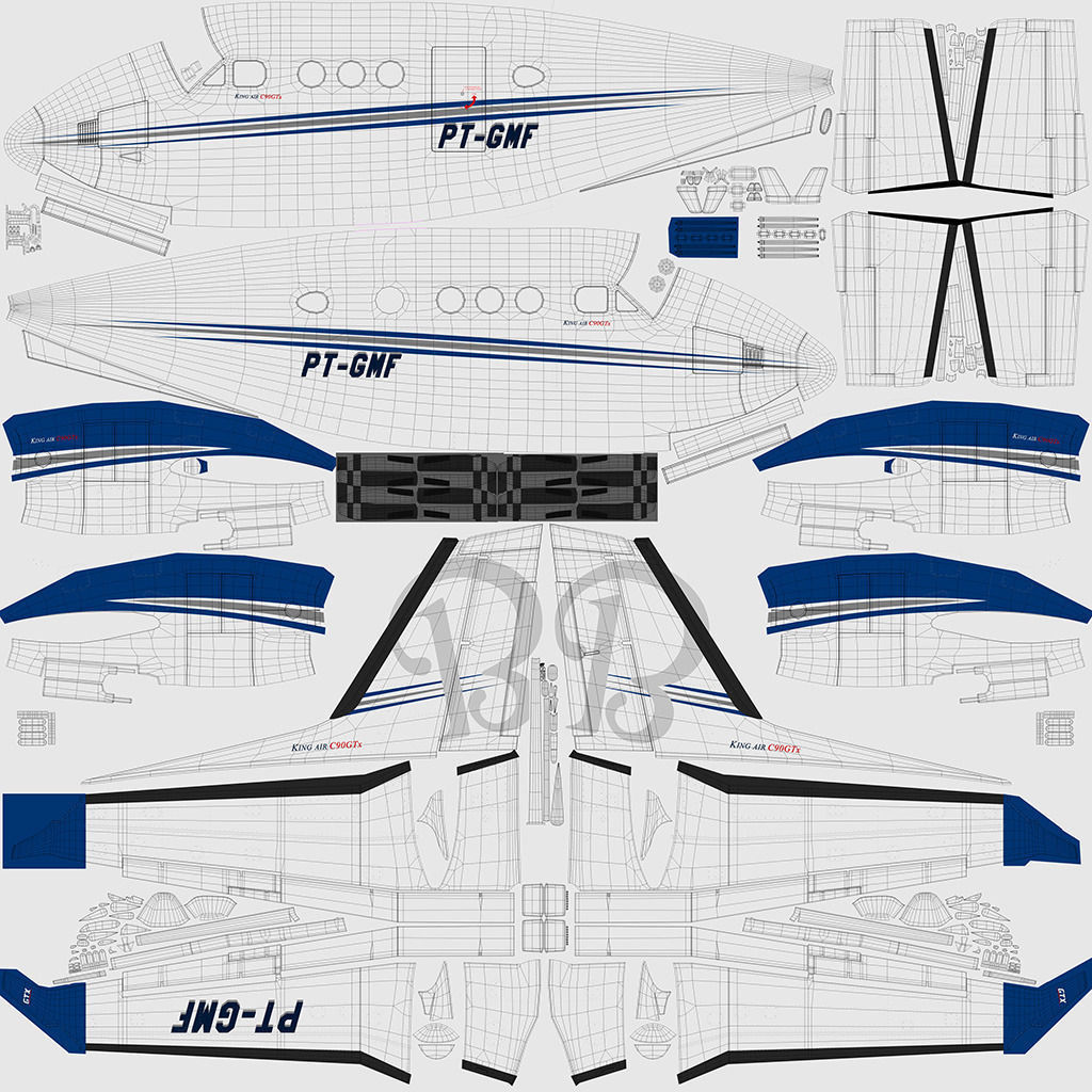 Beechcraft King Air c90gtx 3D model_27