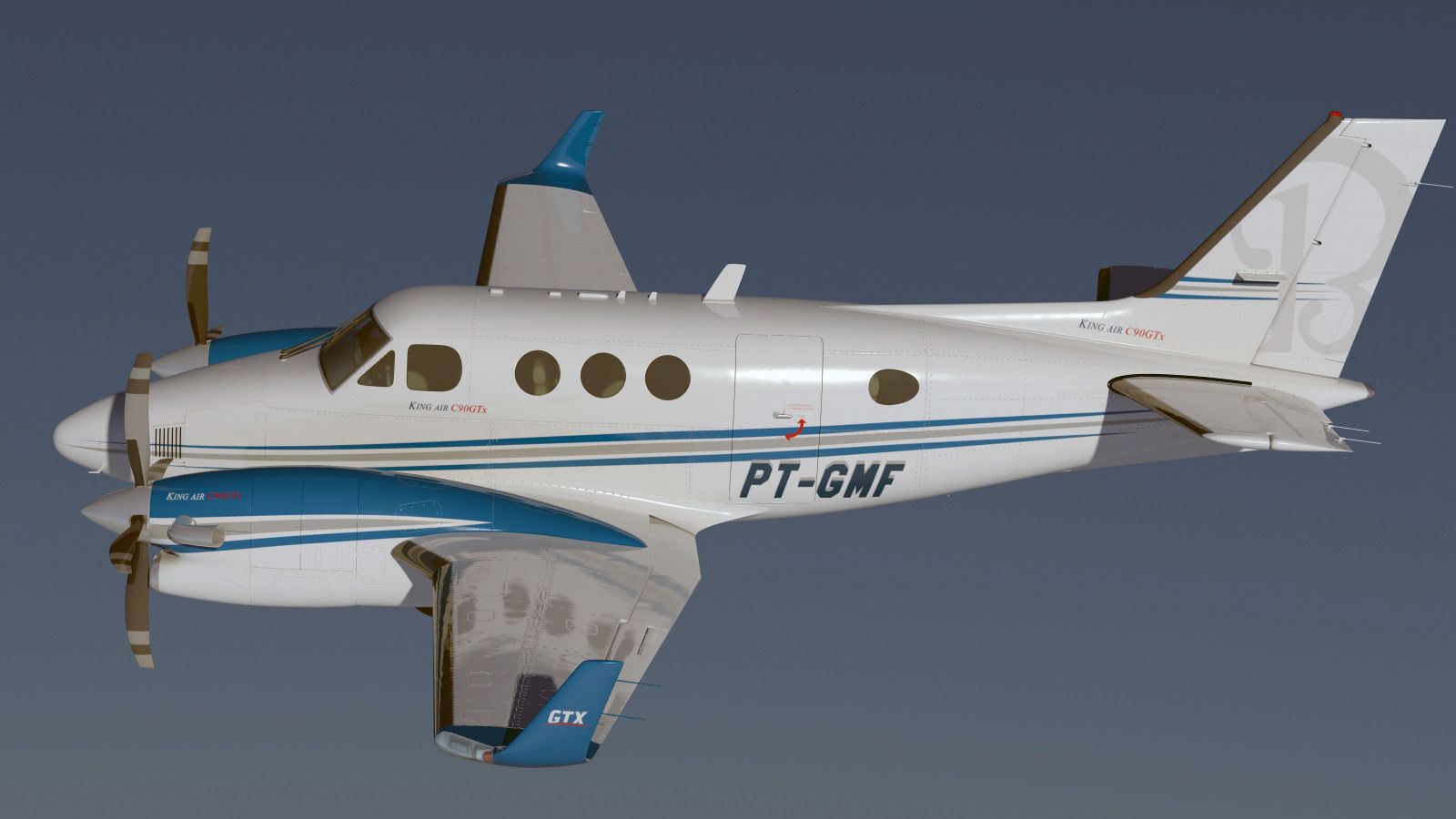 Beechcraft King Air c90gtx 3D model_17