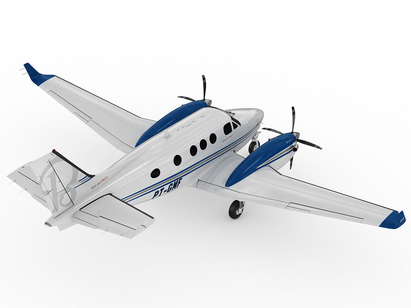Beechcraft King Air c90gtx 3D model_1