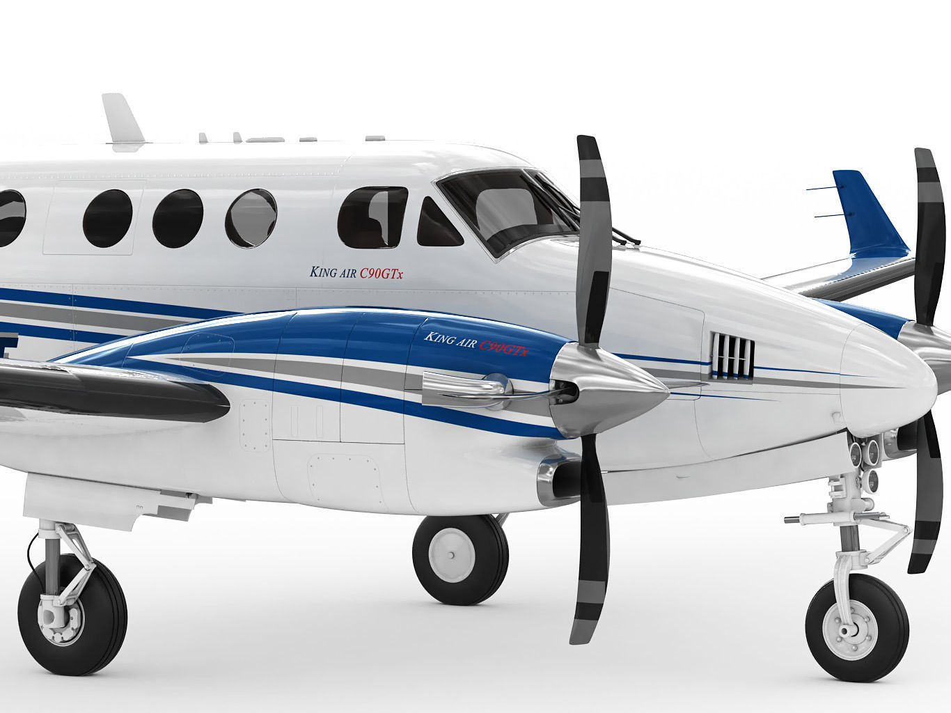 Beechcraft King Air c90gtx 3D model_4