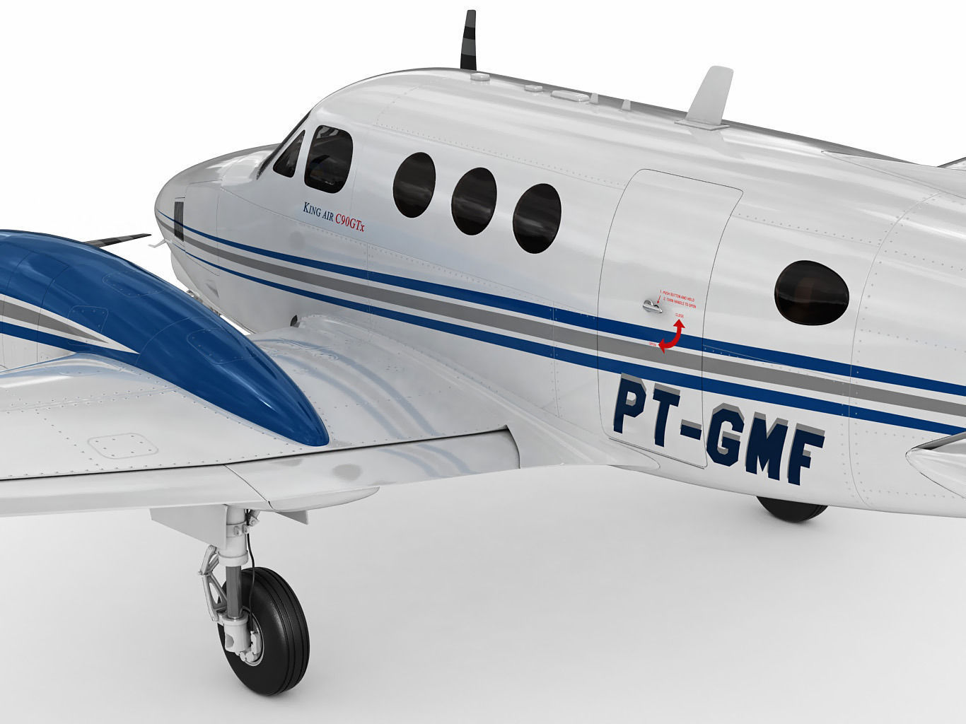 Beechcraft King Air c90gtx 3D model_11