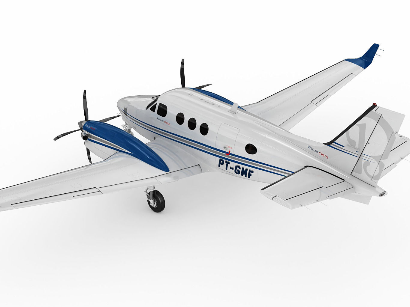 Beechcraft King Air c90gtx 3D model_9