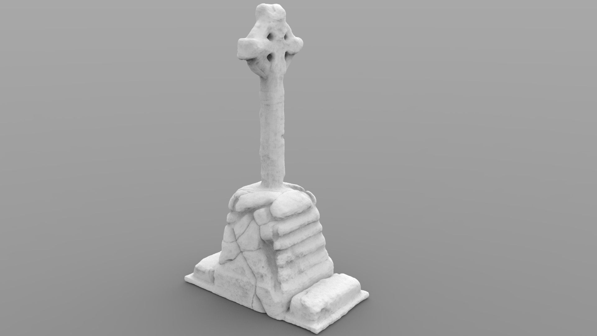 Weathered Headstone 3D print model_2