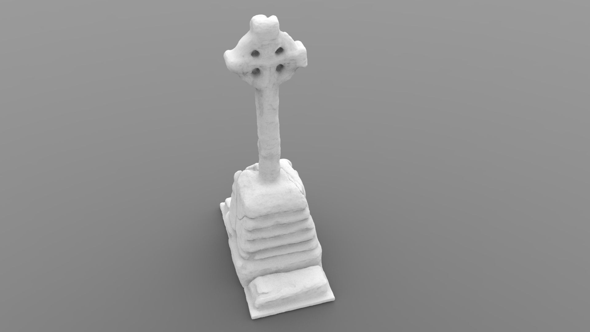 Weathered Headstone 3D print model_3