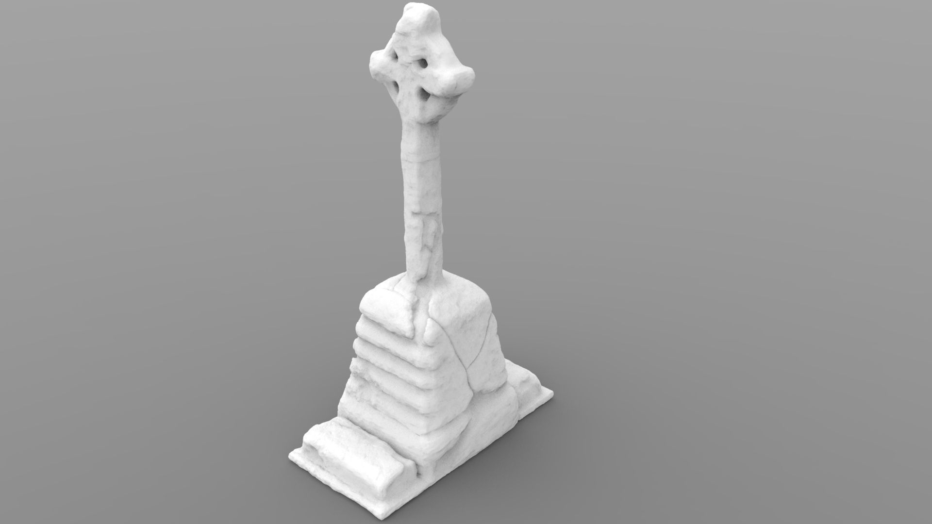 Weathered Headstone 3D print model_1