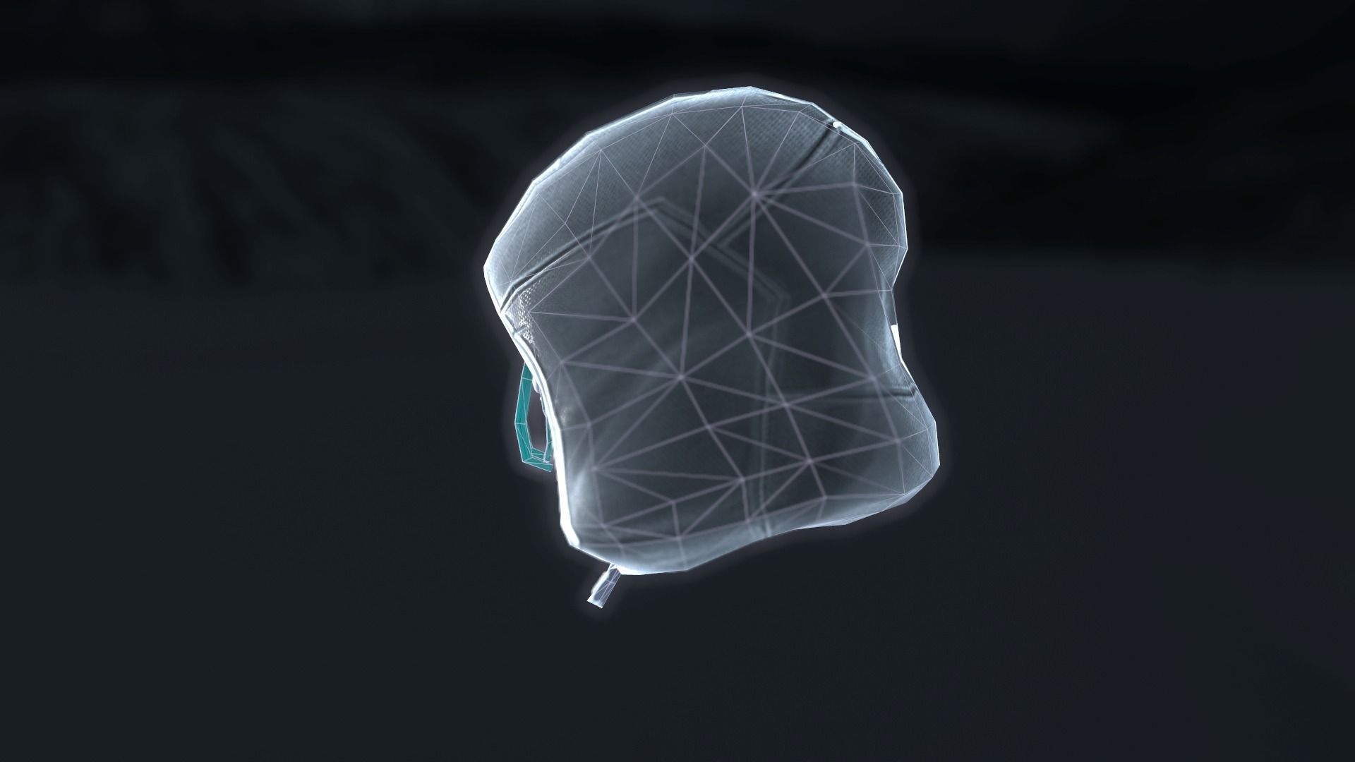 Sci-fi hood mask Low-poly 3D model_4