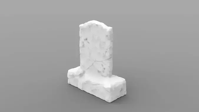 Weathered Plain Standing Tombstone 3D print model