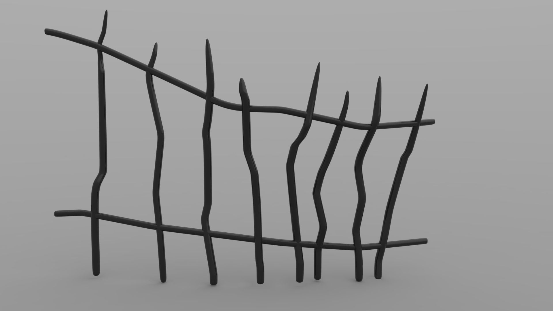 Printable Spooky Fence 3D print model_2