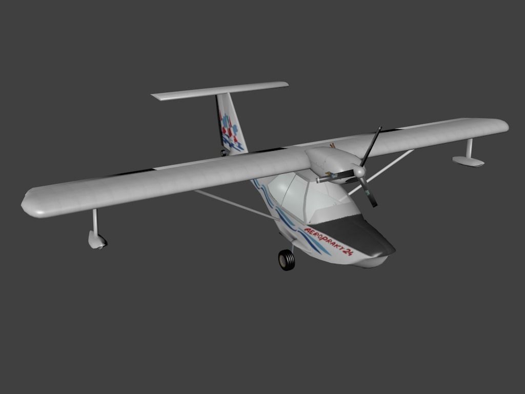 Aeroprakt A-24 Viking Free low-poly 3D model_0