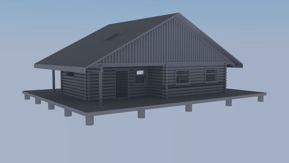 Logcabin log cabin Free 3D model_0